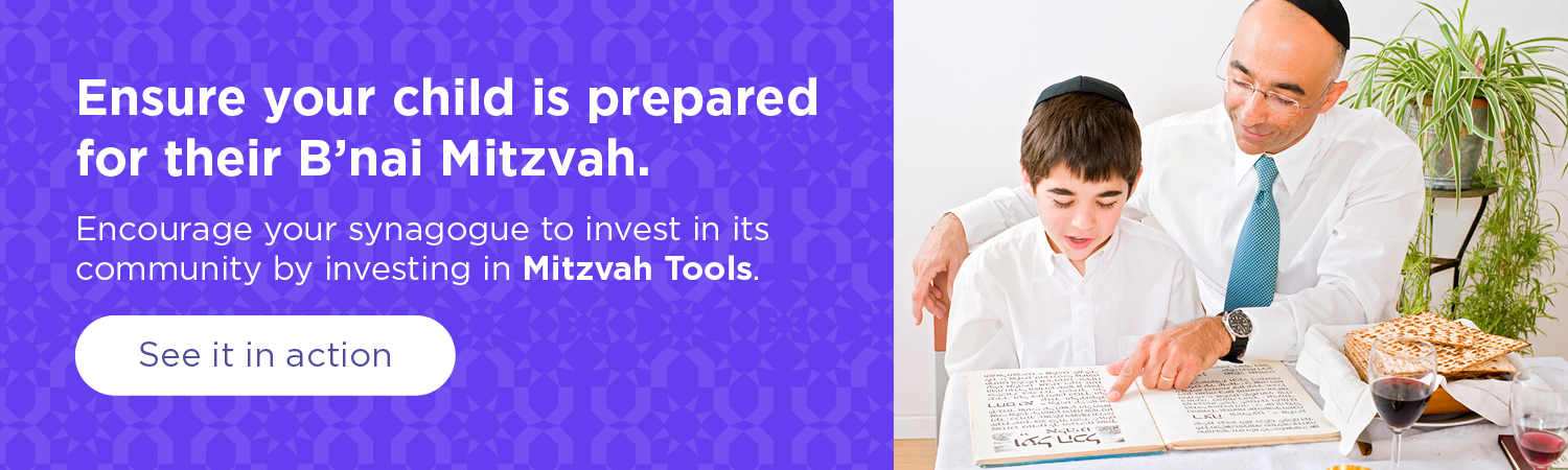 Ensure your child is prepared for their B'nai Mitzvah. Encourage your synagogue to invest in its community by investing in Mitzvah Tools. See it in action.
